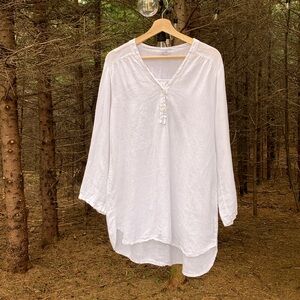 Rosemarine 100% Linen Italian made Beach Coverup
